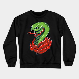 rose and snake Crewneck Sweatshirt